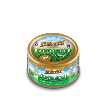 Princess Cat Excellence – Chicken & Tuna with Rice & Aloe Vera 70g (Wet Food)