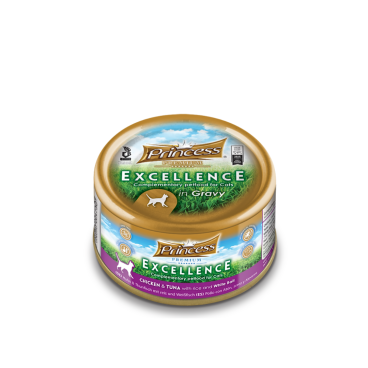 Princess Cat Excellence – Chicken & Tuna with Rice & White Bait 70g (Wet Food)
