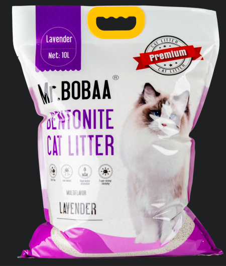 Mr.Bobba Ball Shape Bentonite Cat litter 10L-Lavender Scented