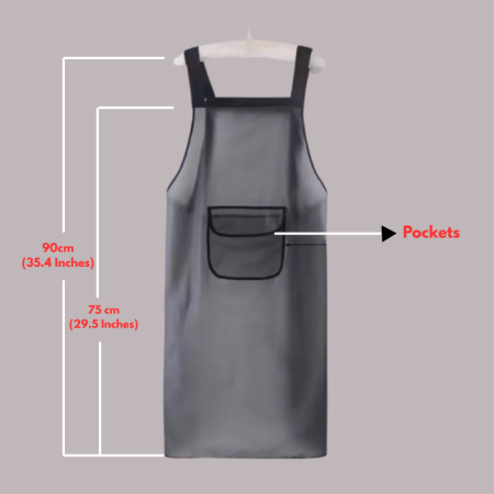 Apron With Pockets 90cm 35.4 Inches