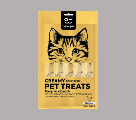 Cat Creamy Treats Chicken & Cat Grass Flavor 15g*5pcs