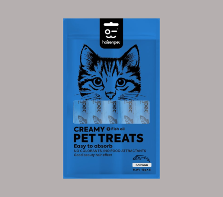 Cat Creamy Treats Salmon & Fish Oil Flavor 15g*5pcs