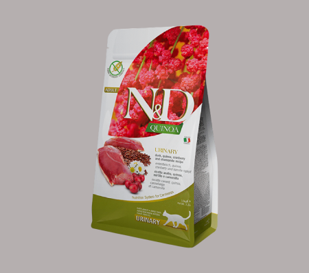 Farmina N&D, Quinoa Urinary Duck Formula Adult Dry Cat Food 1.5kg (Dry food)