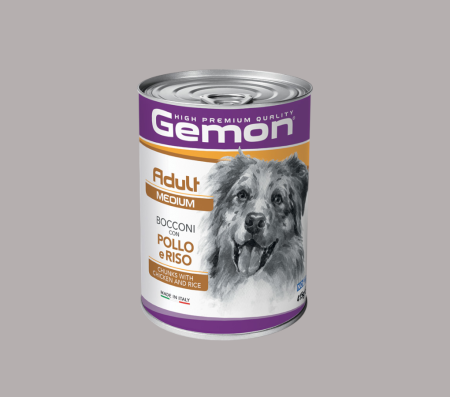Gemon Dog Adult Medium Chunks with Chicken & Rice 415g (Wet food)