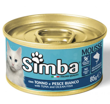 Simba Cat Mousse with Tuna & ocean fish 24x85g (Wet food)
