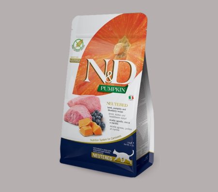 N&D Cat Neutered - Lamb, pumpkin and blueberry recipe.1.5kg (Dry food)