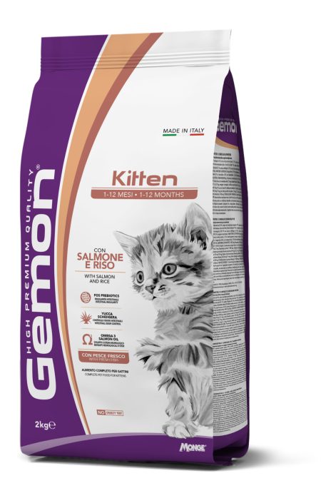 GEMON CAT KITTEN SALMON/RICE Kg.2 (Dry food)
