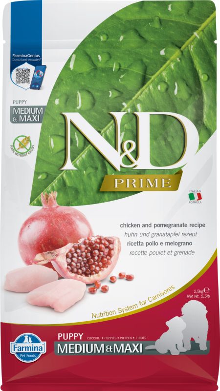 FARMINA N&D PRIME DOG CHICK&POM PUPPY MED/MAXI Kg.2,5 (Dry Food)
