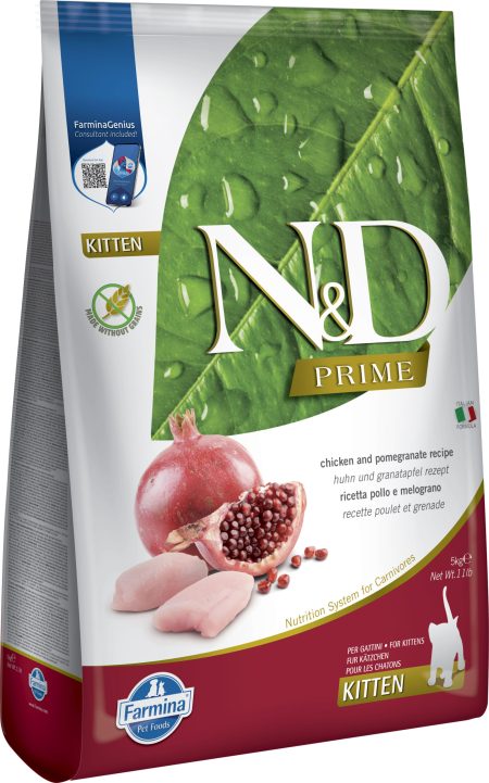FARMINA N&D PRIME CAT CHICKEN&POMEGRANATE KITTEN Kg.5 (Dry Food)