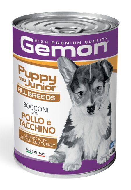 Gemon Dog Puppy & Junior Chicken & Turkey 415g (Wet food)
