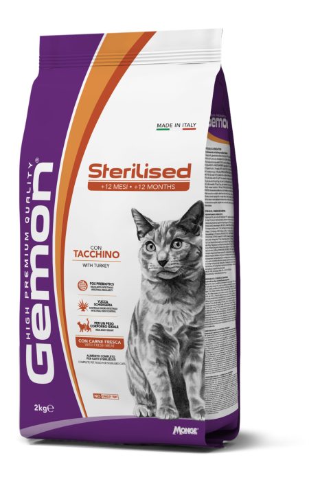 GEMON CAT STER. TURKEY Kg.2 (Dry food)