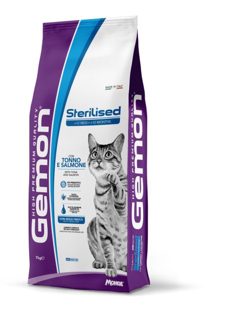 GEMON CAT STERILIZED TUNA/SALM Kg.7 (Dry food)