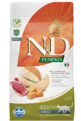 Farmina N&D Cat Dry Food with Pumpkin, Duck and Melon- 1.5Kg (Dry food)