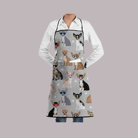 Chihuahua Waterproof apron with pockets