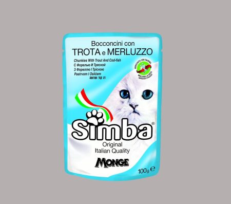 Simba Cat Pouch With Trout & Codfish 100gr (Wet food)