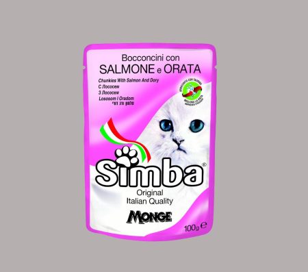 Simba Cat Pouch with Salmon and Dory 100g (Wet food)