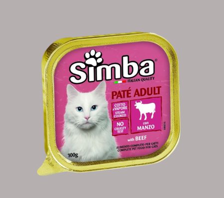 SIMBA CAT PATE WITH MEAT (BEEF) GR.100 (Wet food)