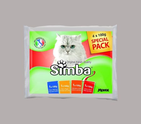 SIMBA POUCHES SPECIAL PACK 4*100GR (Wet Food)