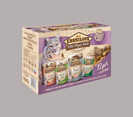Carnilove Cat Pouch Multipack (12*85gr) (Wet Food)