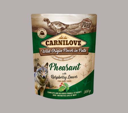 Carnilove Dog Pouch Paté Pheasant with Raspberry Leaves 300 g (Wet Food)