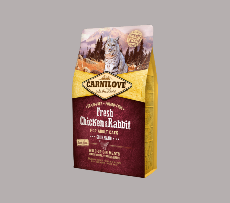 Carnilove Fresh Chicken & Rabbit Gourmand for Adult cats (Dry Food)
