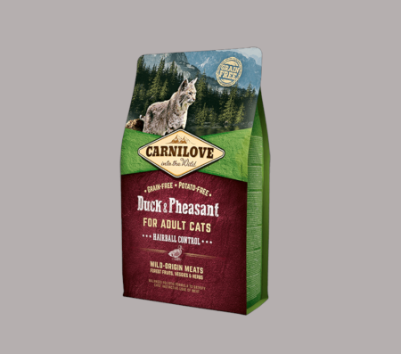 Carnilove Duck & Pheasant for Adult Cats – Hairball Control (Dry Food)