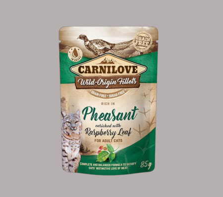 Carnilove Cat Food Rich In Pheasant Flavor With Raspberry Leaf For Adults 85G (Wet food)