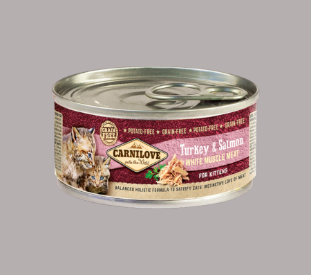 Carnilove (White Muscle Meat) Turkey & Salmon for Kittens 100 g (Wet Food)