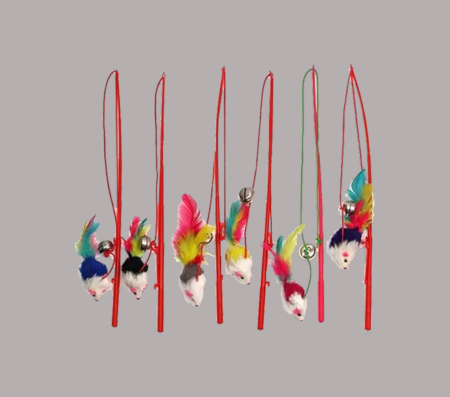 Cat Play Toy With Mouse Assorted Color