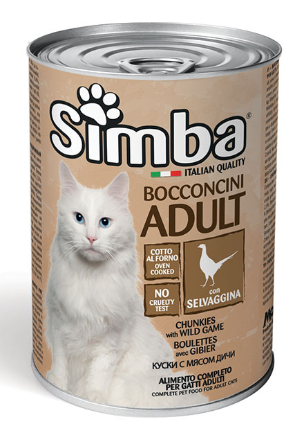 Simba Cat Adult Chunkies with Wild Game 415g (Box of 24 Cans) (Wet food)