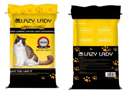Lazy Lady Bentonite Cat litter Ball Shape Lemon Scent 20kg
