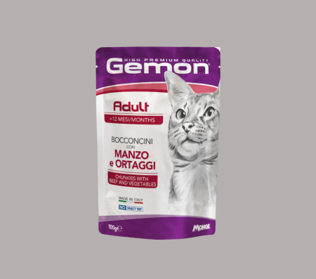 GEMON POUCH CAT ADULT BEEF/VEG (Wet food)