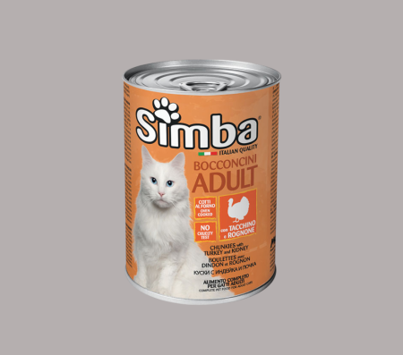 Simba Cat Adult Chunkies with Turkey and Kidney 415g (415gr*24Cans) (Wet food)