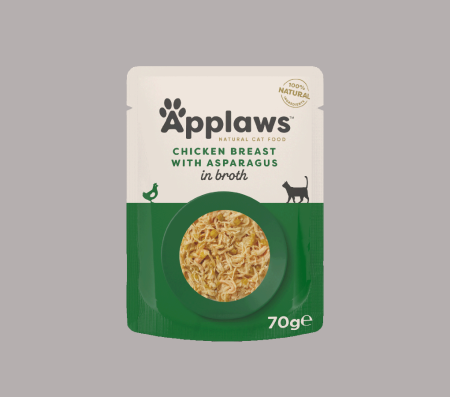 Applaws Cat Chicken Breast with Asparagus in Broth 70g (Pouch Wet Food)