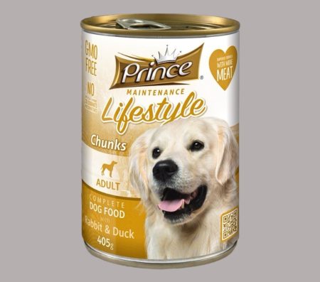 Prince Maintenance Lifestyle Dog Adult Chunks with Rabbit & Duck 415g (Wet Food)