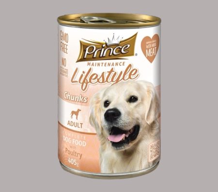 Prince Maintenance Lifestyle Dog Adult Chunks with Poultry 415g (Wet Food)