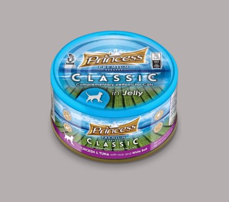 Princess Cat Classic Premium with Chicken & Tuna With Rice And White Bait 170g (Wet Food)