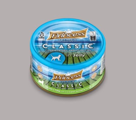 Princess Cat Classic Premium with Chicken & Tuna With Rice, Carrot, Zucchini & Tomato 170g (Wet Food)