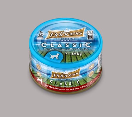 Princess Cat Classic Premium with Chicken & Tuna With Rice, Goji Berry & Ginkgo 170g (Wet Food)