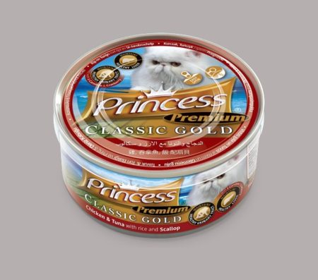 Princess Classic Gold – Chicken & Tuna With Rice And Scallop - Maintains Urinary Tract 170g (Wet Food)