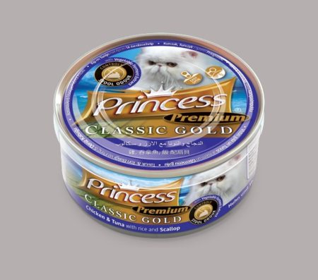 Princess Classic Gold – Chicken & Tuna With Rice And Scallop 170g - Maintains Stool Odour(Wet Food)