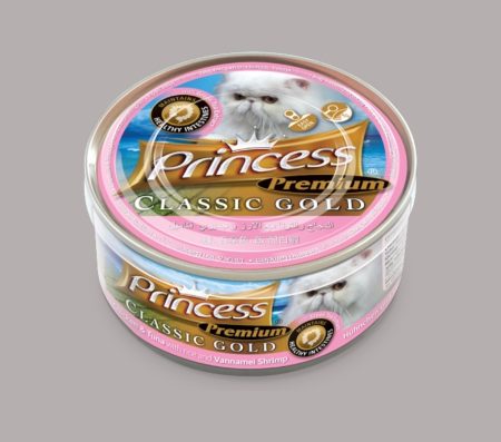 Princess Classic Gold – Chicken & Tuna With Rice And Vannamei Shrimp 170g - Maintains Healthy Intestines(Wet Food)