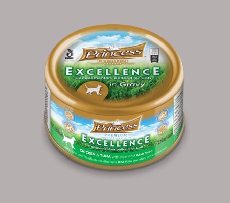 Princess Excellence – Chicken & Tuna With Rice & Aloe Vera 70g (Wet Food)