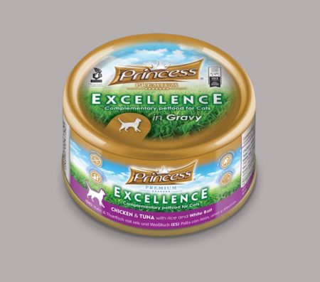 Princess Excellence – Chicken & Tuna With Rice & White Bait 70g (Wet Food)