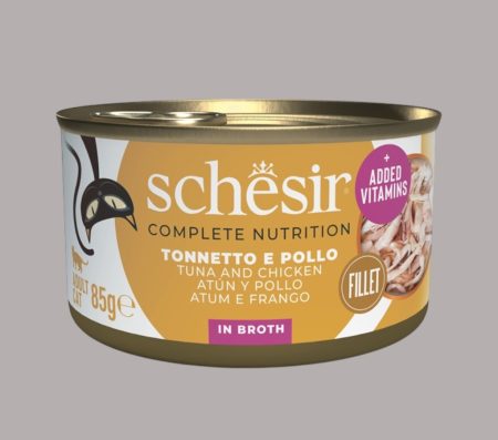 Schesir Can for Cat with Tuna & Chicken in Broth 85g