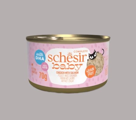 Schesir Baby Cat with Chicken & Salmon in Broth 70g