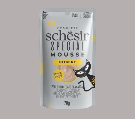 Schesir Special Complete Mousse for Adult Cat with Chicken and Duck Liver 70g