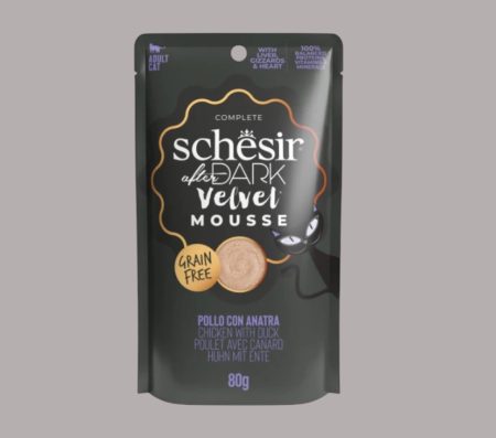 Schesir After Dark Pouch Velvet Mousse for Cat with Chicken and Duck 80g