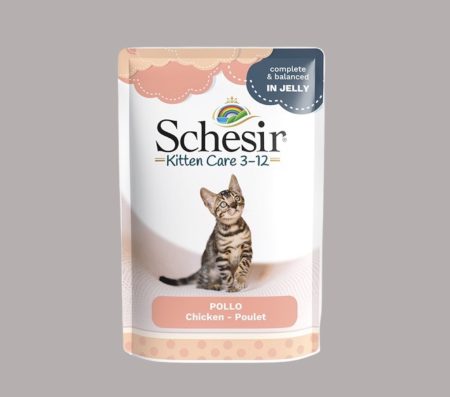 Schesir Pouch Kitten Care (3-12 Months) with Chicken in Jelly 85g (Wet Food)