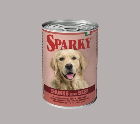 Sparky Dog Adult Chunkies with Beef 415g (Wet Food)